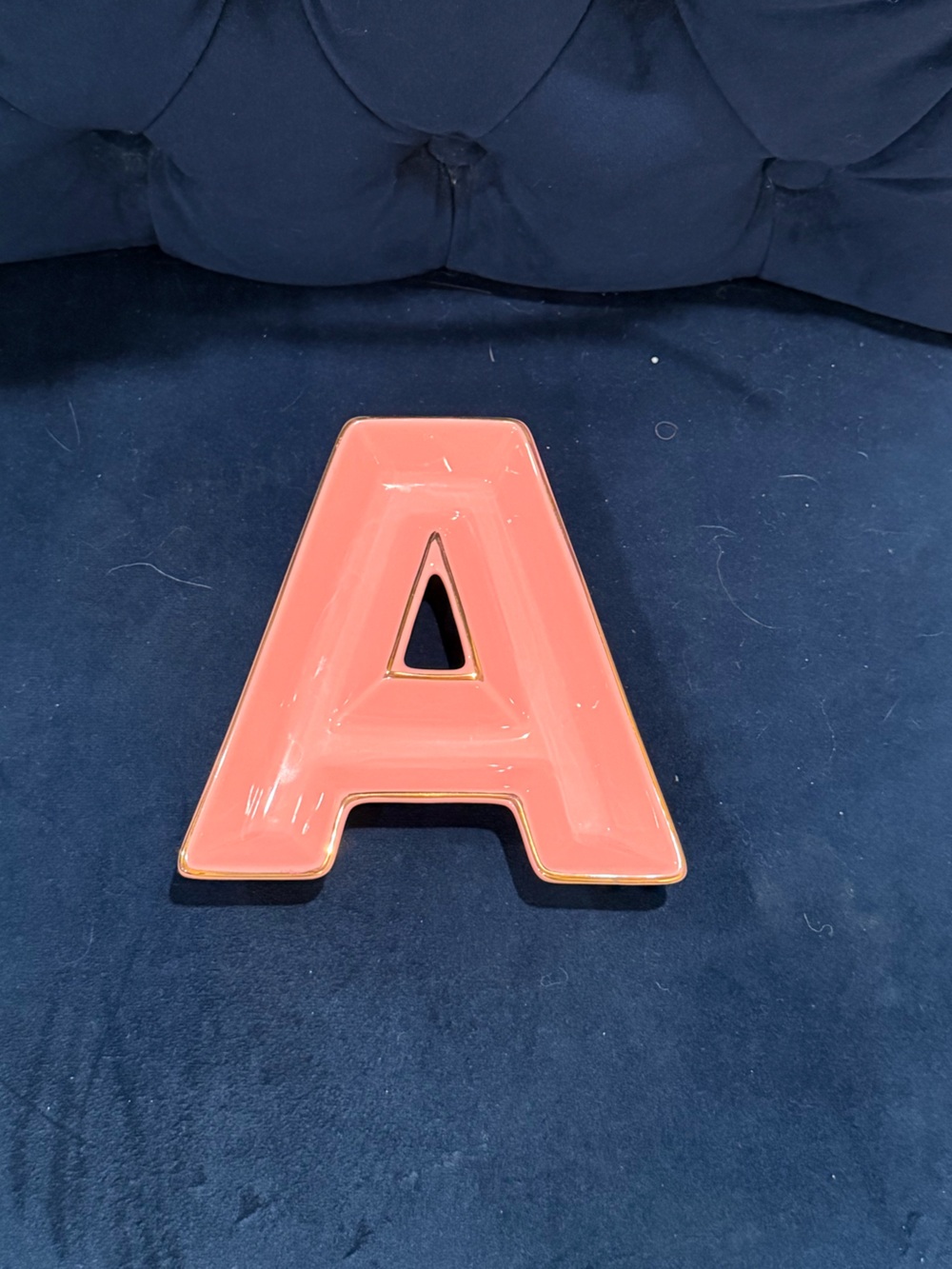 Pink Letter A Decorative Tray — Home Accents